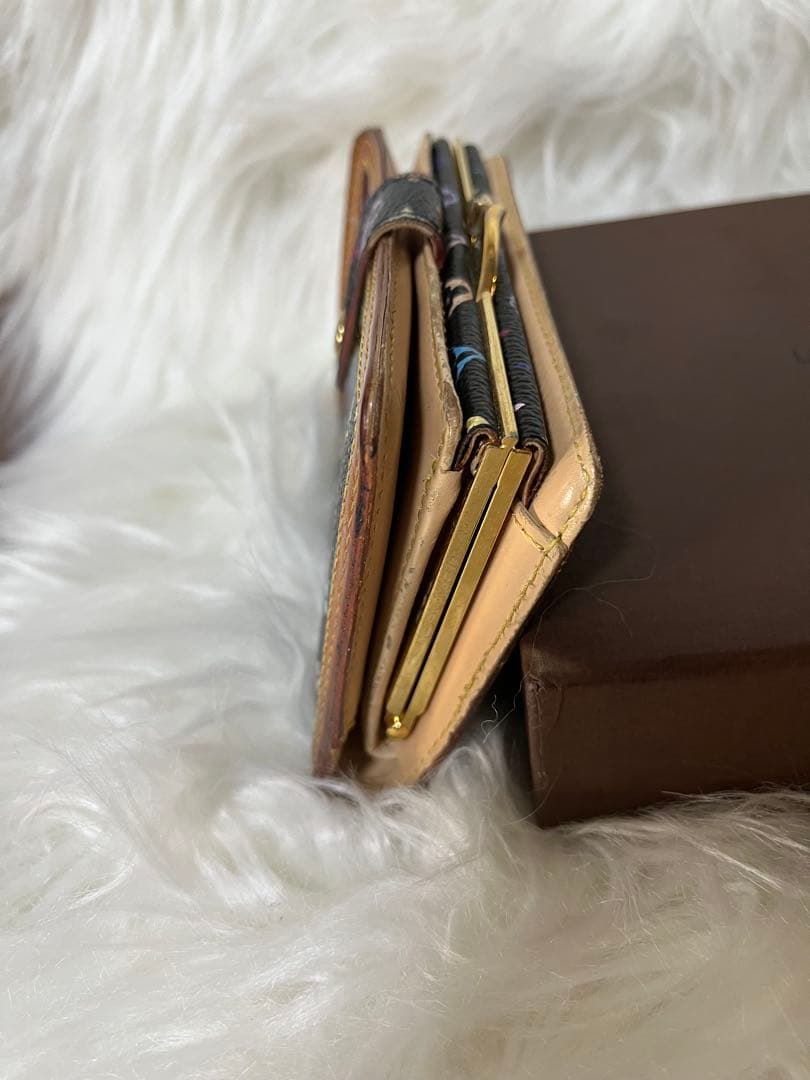 Louis Vuitton 二つ折り財布 ブラック/マルチカラー