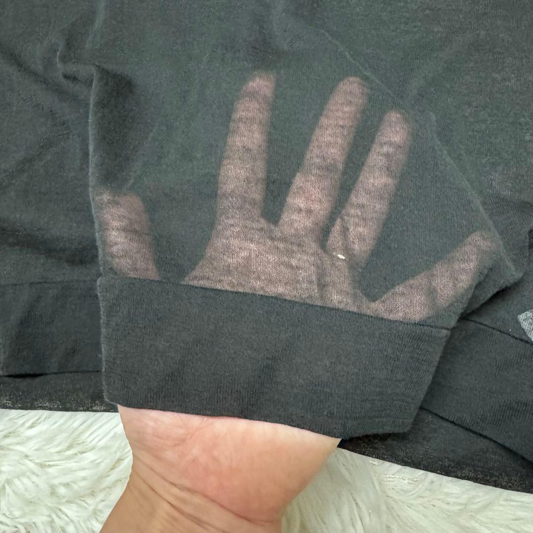 AURALEE オーラリー　ポロシャツ コットン　ブラック　黒　シアー