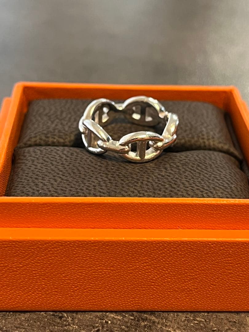 エルメス　シェーヌダンクル　アンシェネ　PM シルバー　リング