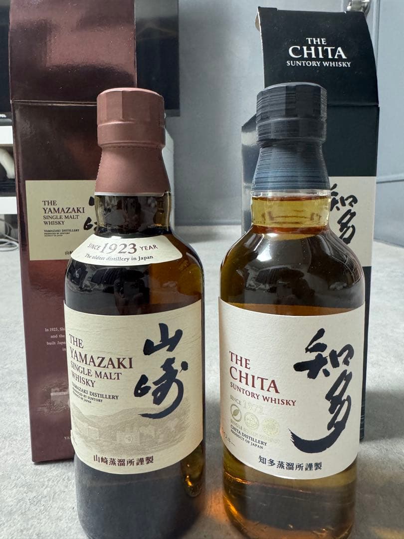 山崎ウィスキー、知多ウィスキー　350ml箱付き