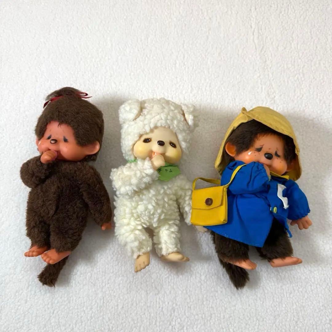 泣き顔モンチッチ　ひつじのチャム　昭和レトロ　ぬいぐるみ　モンチッチ　セキグチ