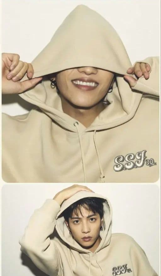 志尊淳　パーカー　ベージュ