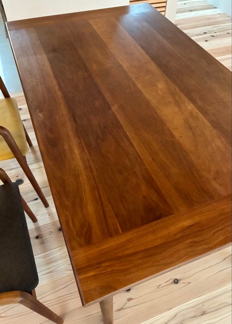 ＊リョウ＊　宮崎椅子製作所 MMテーブル ブラックチェリー 無垢材