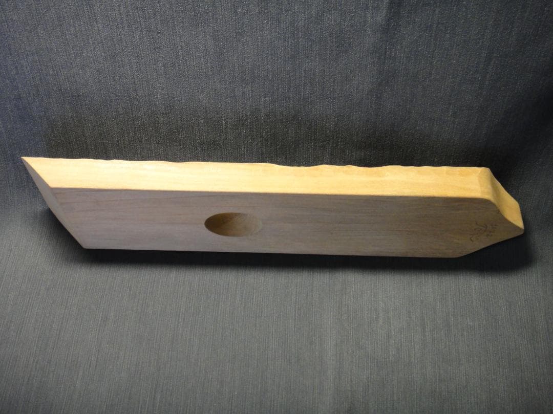 貝澤徹 作 『ワインラック』 二風谷　木彫り 彫刻 木彫り アイヌ美術　鱗彫り