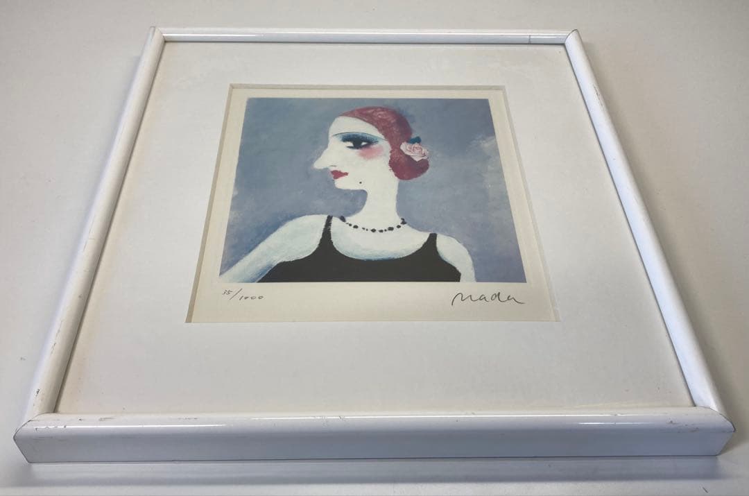 灘本唯人 バラの髪飾り シルクスクリーン リトグラフ 版画