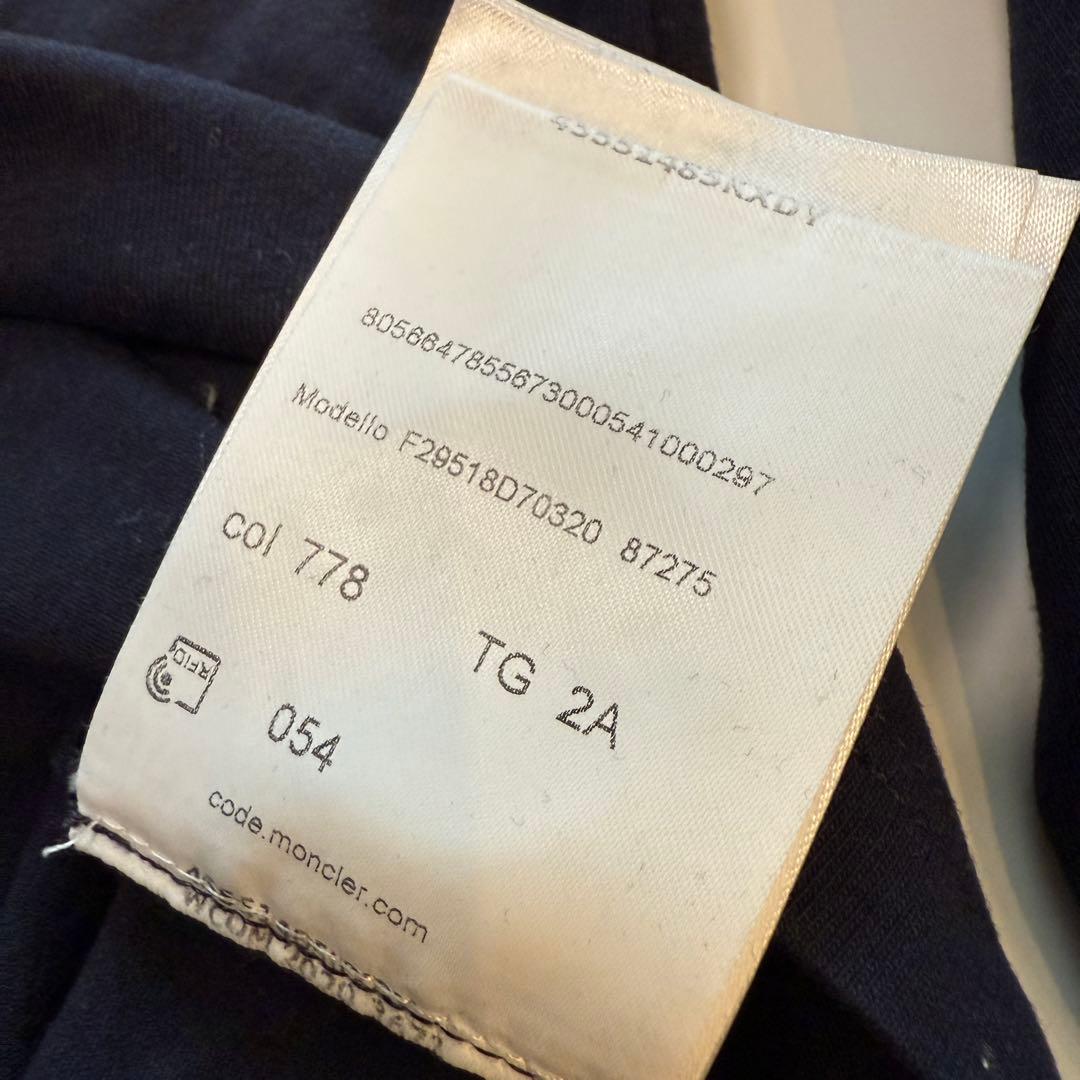 【極美品】MONCLER モンクレール　ネイビー ロゴ Tシャツ 2A 95cm