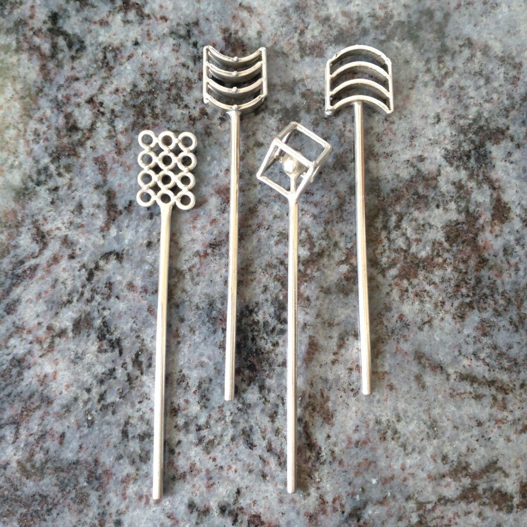 宮田洋平　鋳金　シルバー　銀　マドラー　4本セット