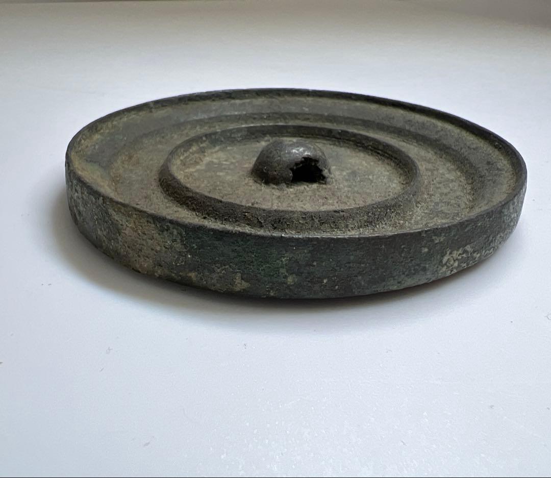 古代中国　古銅古鏡　直径約8㎝/173g 東Y7-1022☆2F