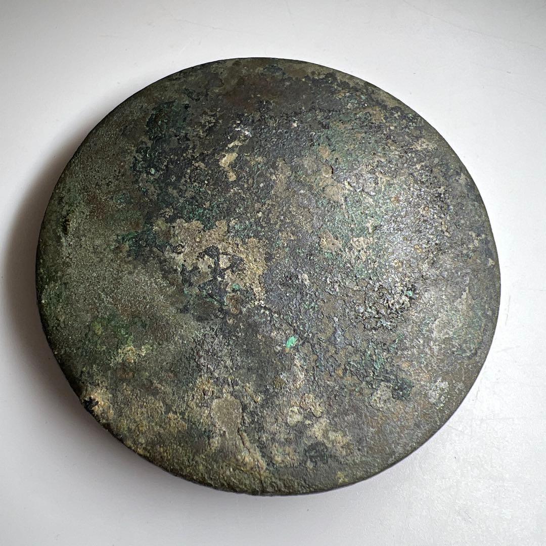 古代中国　古銅古鏡　直径約8㎝/173g 東Y7-1022☆2F