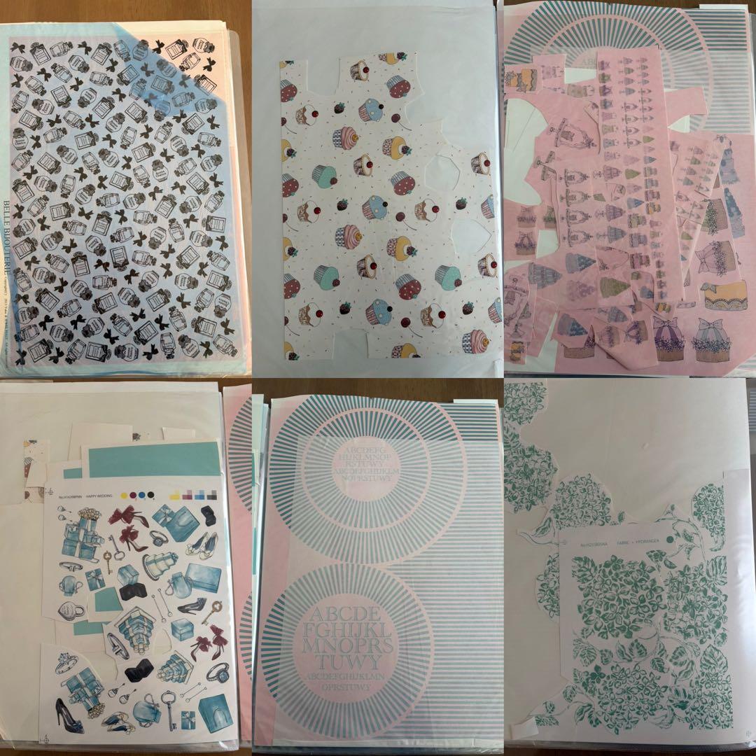 ポーセラーツ転写紙　 まとめ売りファイルセット