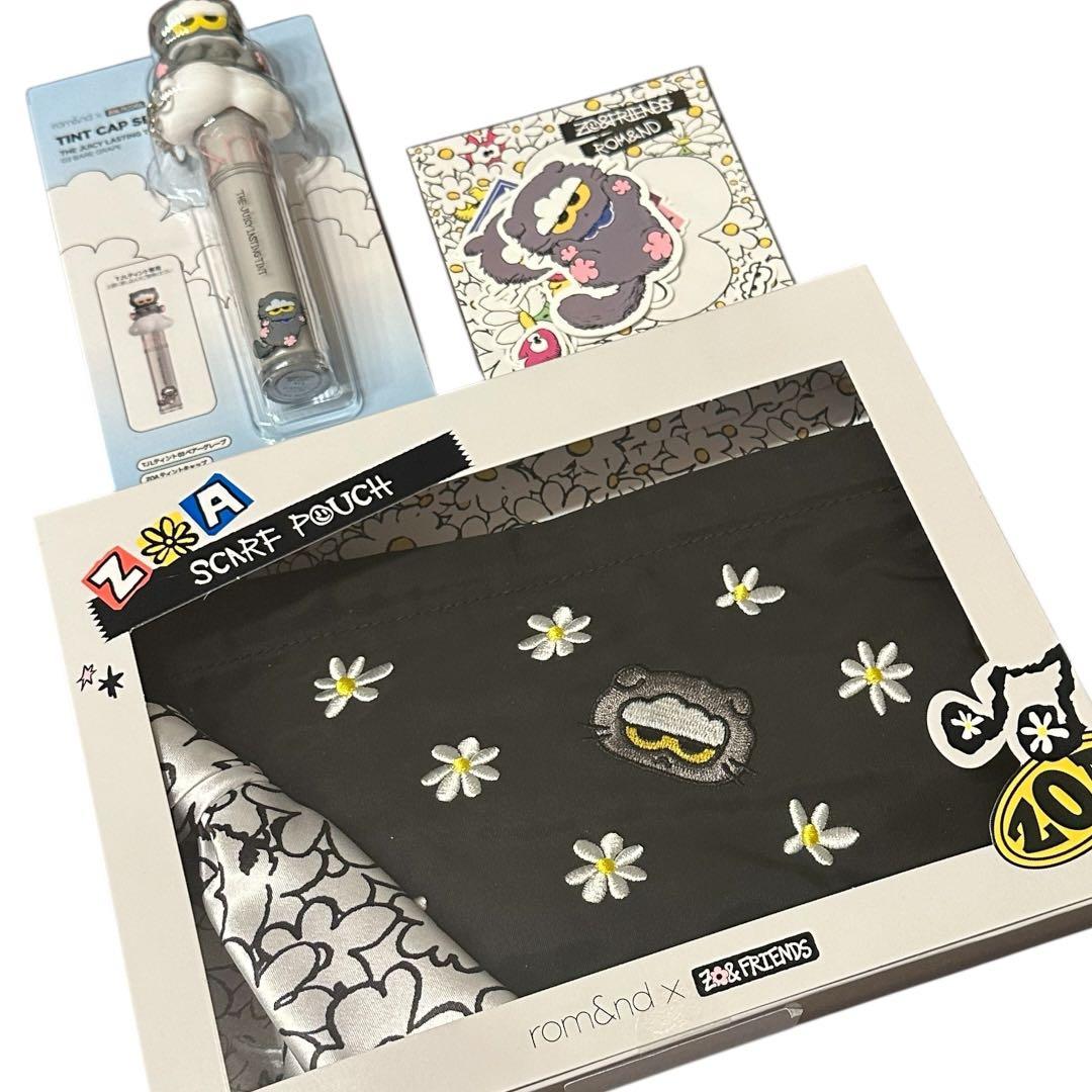 新品　限定品　rom&nd スクラフポーチ ZO&FRIENDS コラボ ジヨン