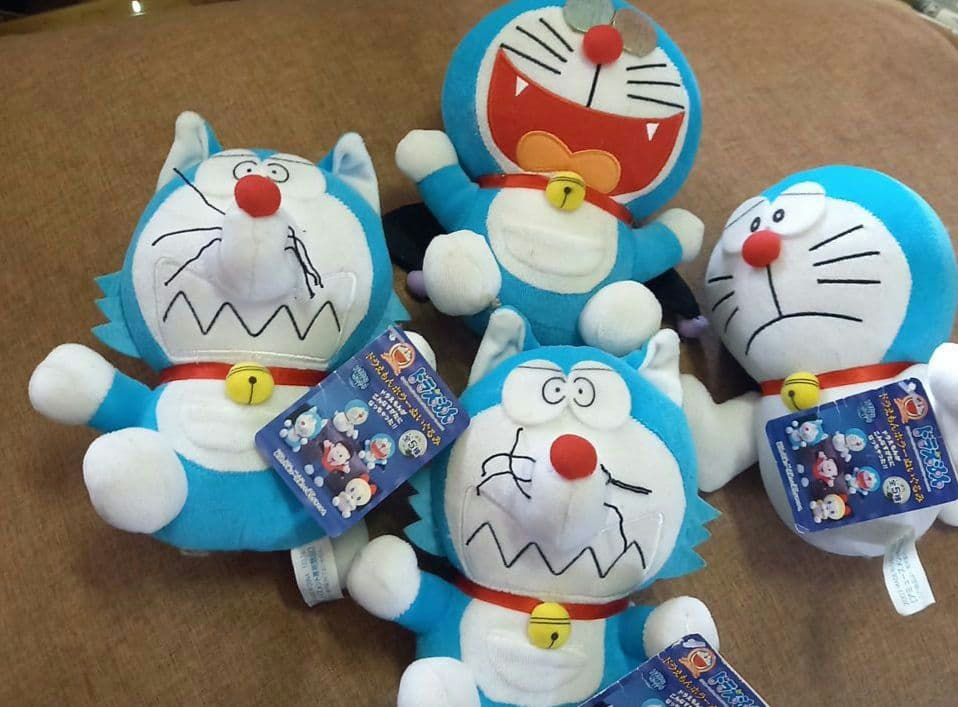 珍品★レア★ドラえもん♪ホラーぬいぐるみ★３種4点セット★ドラキュラ、おおかみ男