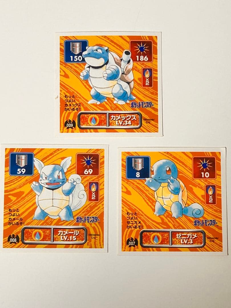 ポケモン シール烈伝初期★アマダ96年レトロシール★ミュウ、ミュウツー、カビゴン