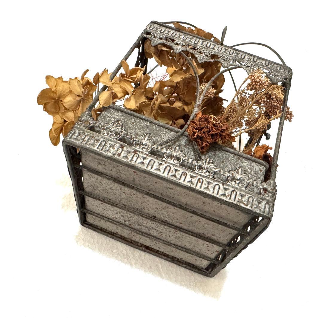 アンティーク★ ハンギングゲージ ドライフラワー ランタン