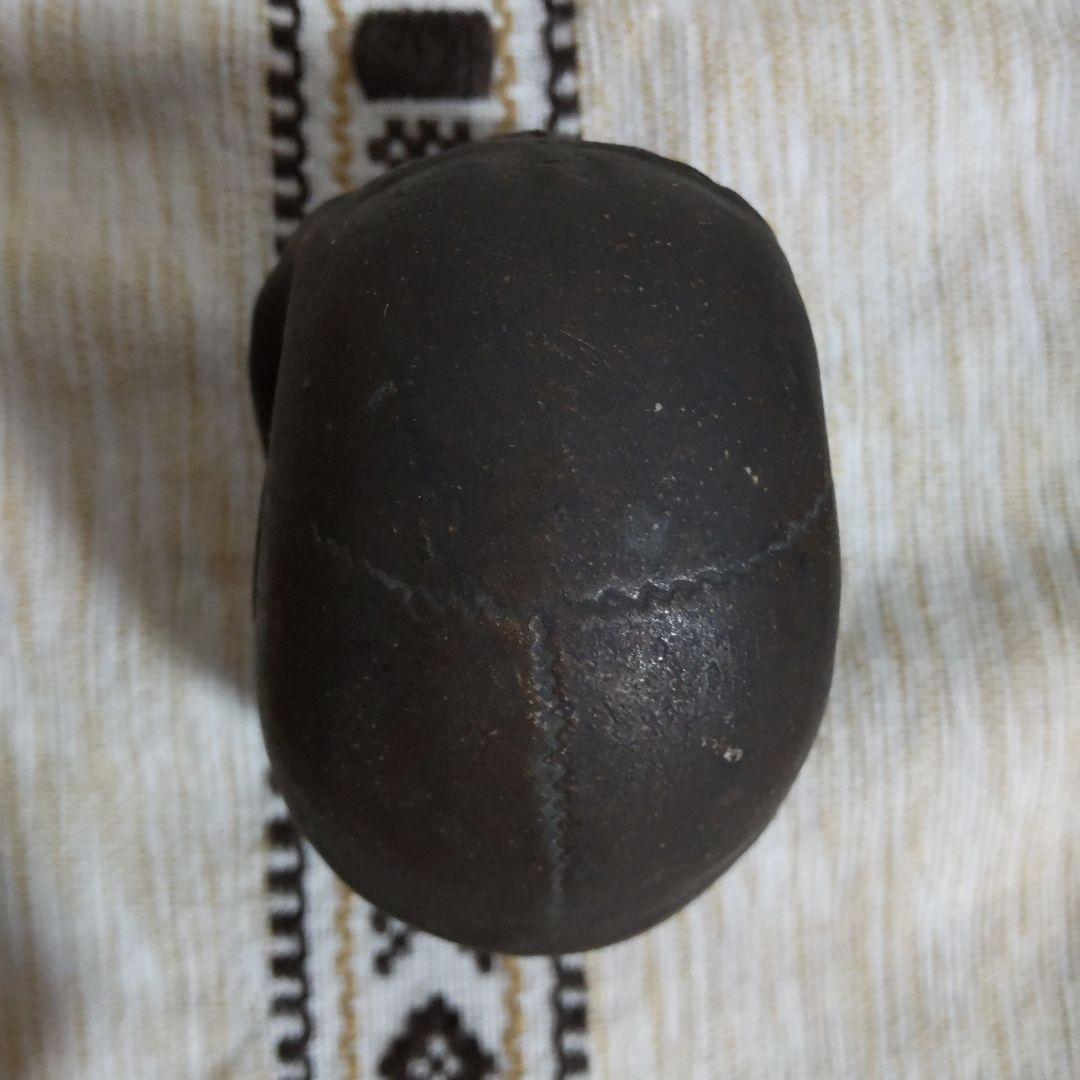 髑髏 頭蓋骨 の置き物 骨董品 陶器製？