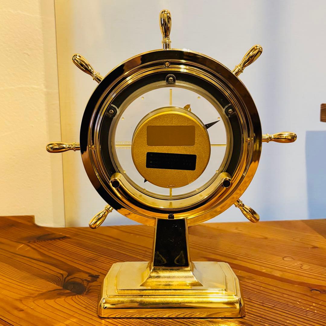 SEIKO クオーツ 世界時計 ゴールド 置時計 動作品 セイコー QZ394G