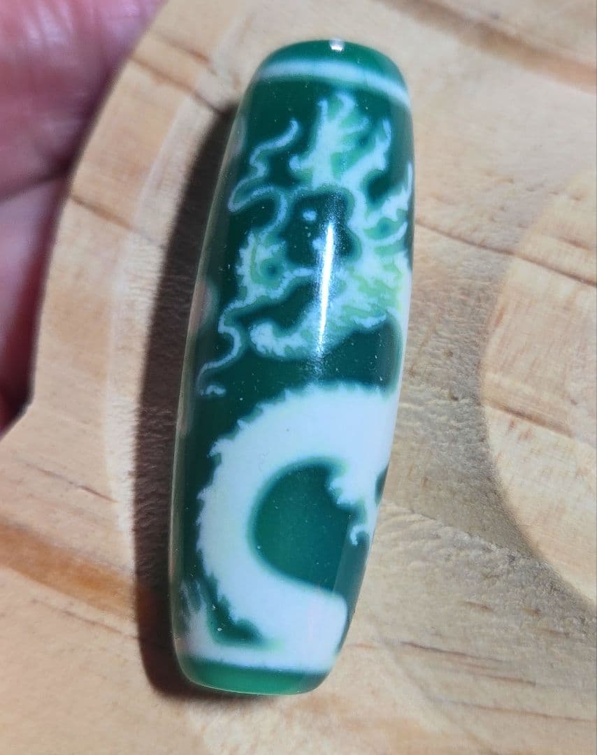 ✨五色雲に乗り大願成就 緑老玉髄龍神天珠