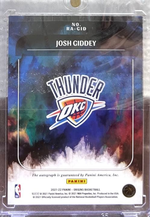 その他 Josh Giddey RC silver ink auto