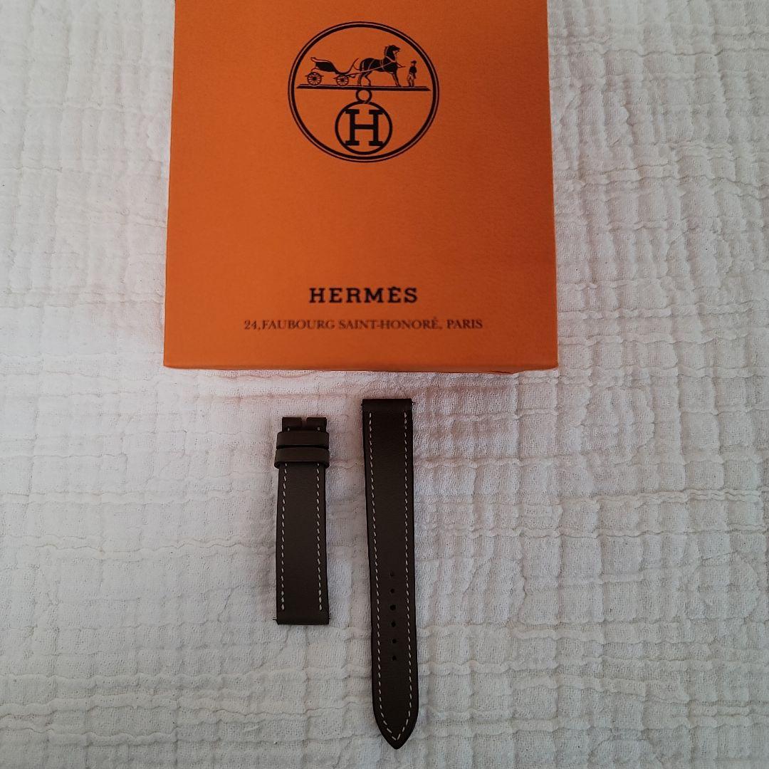 HERMES 腕時計 レザーバンドのみ エトゥープ 付け替え用