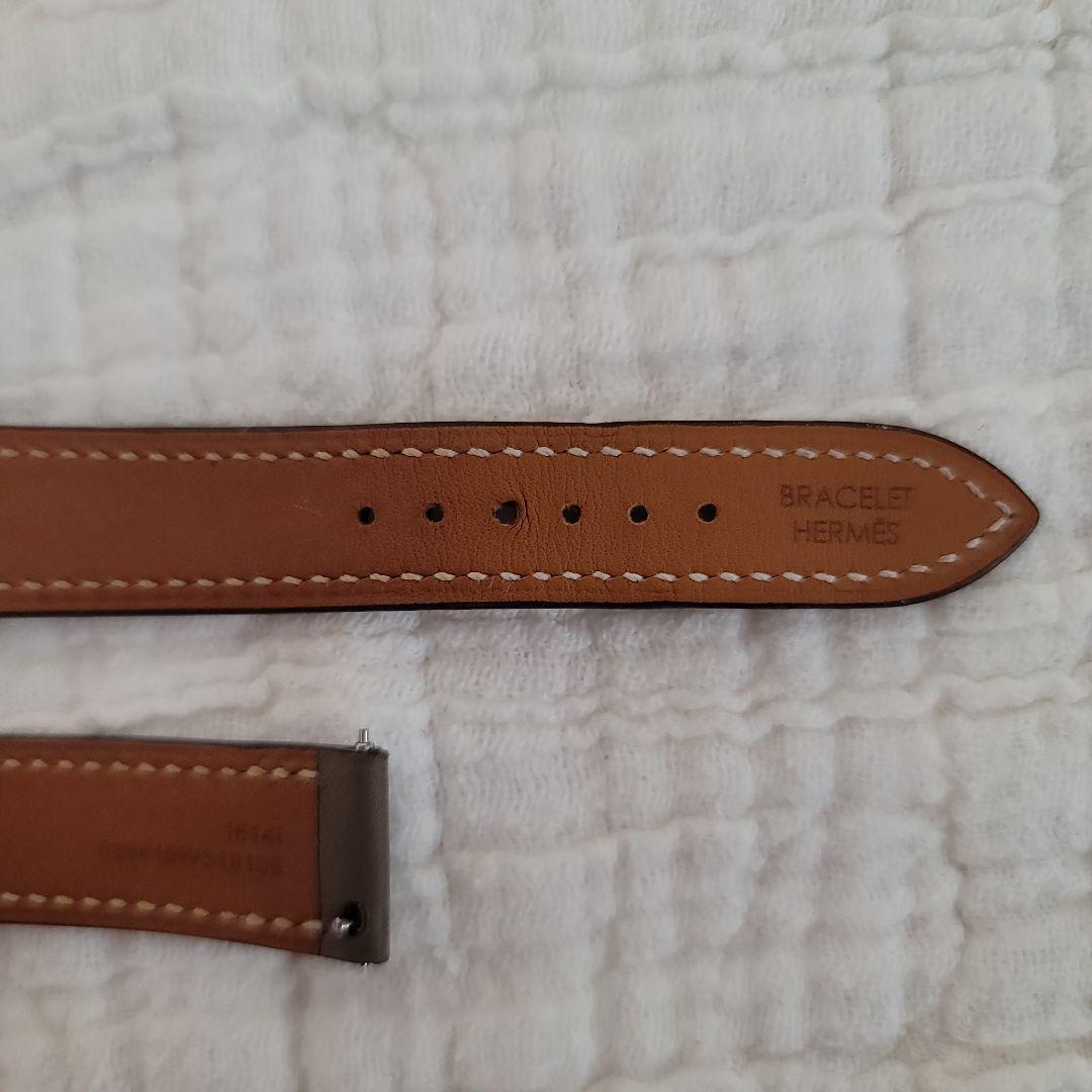 HERMES 腕時計 レザーバンドのみ エトゥープ 付け替え用