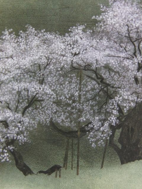 林潤一、【飛騨臥龍桜】、希少な額装用画集より、新品額装付、状態良好