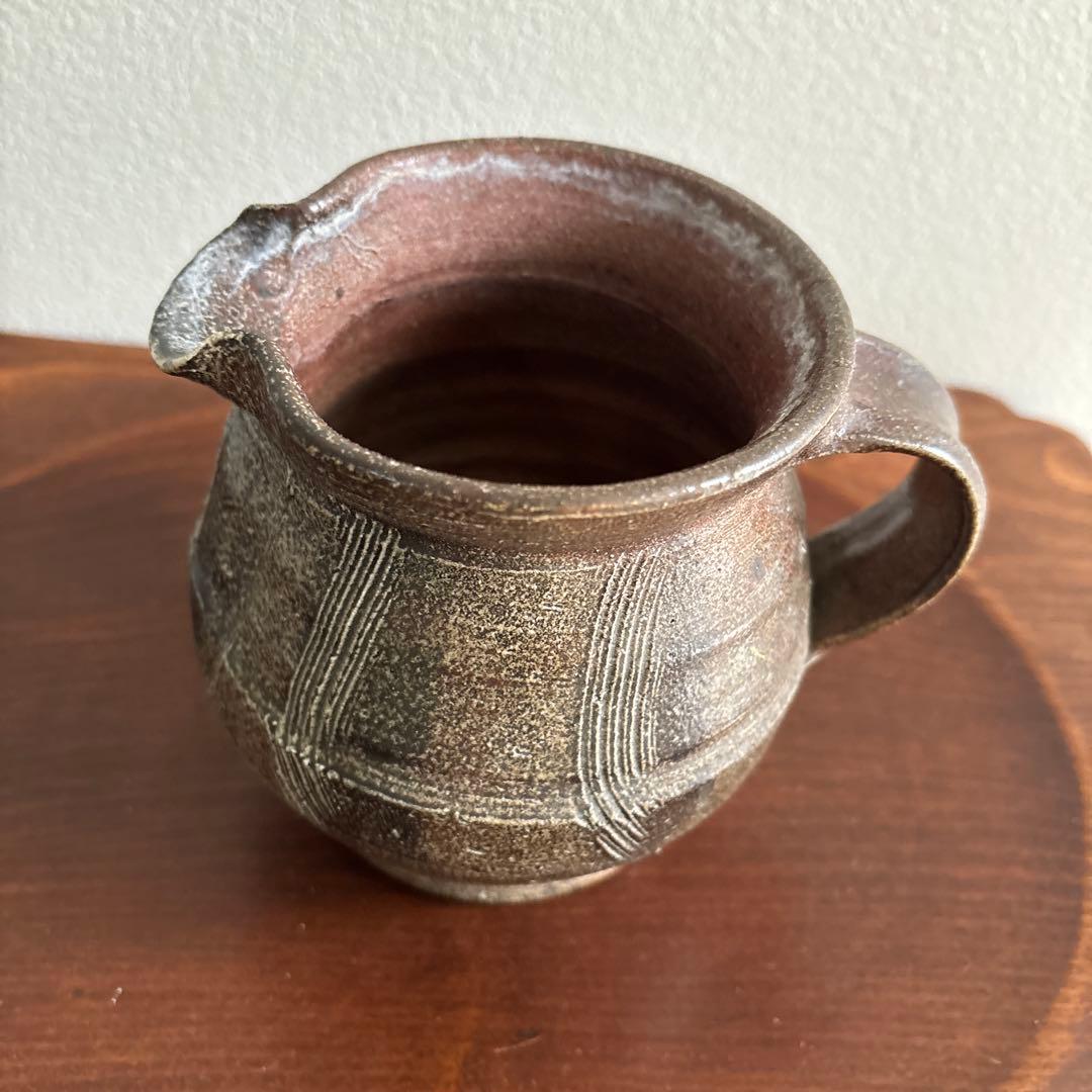 櫛掻き ピッチャー 塩釉 民藝