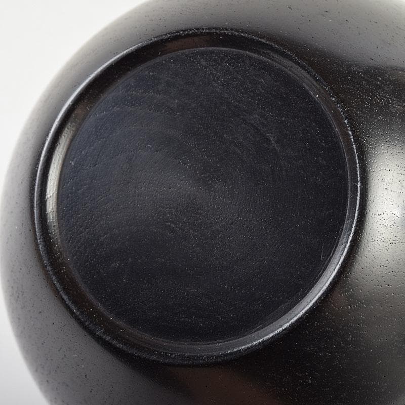 茶道具　雲州佐幸作　黒檀茶壷　茶心壷　約376g　共箱　V　R9362