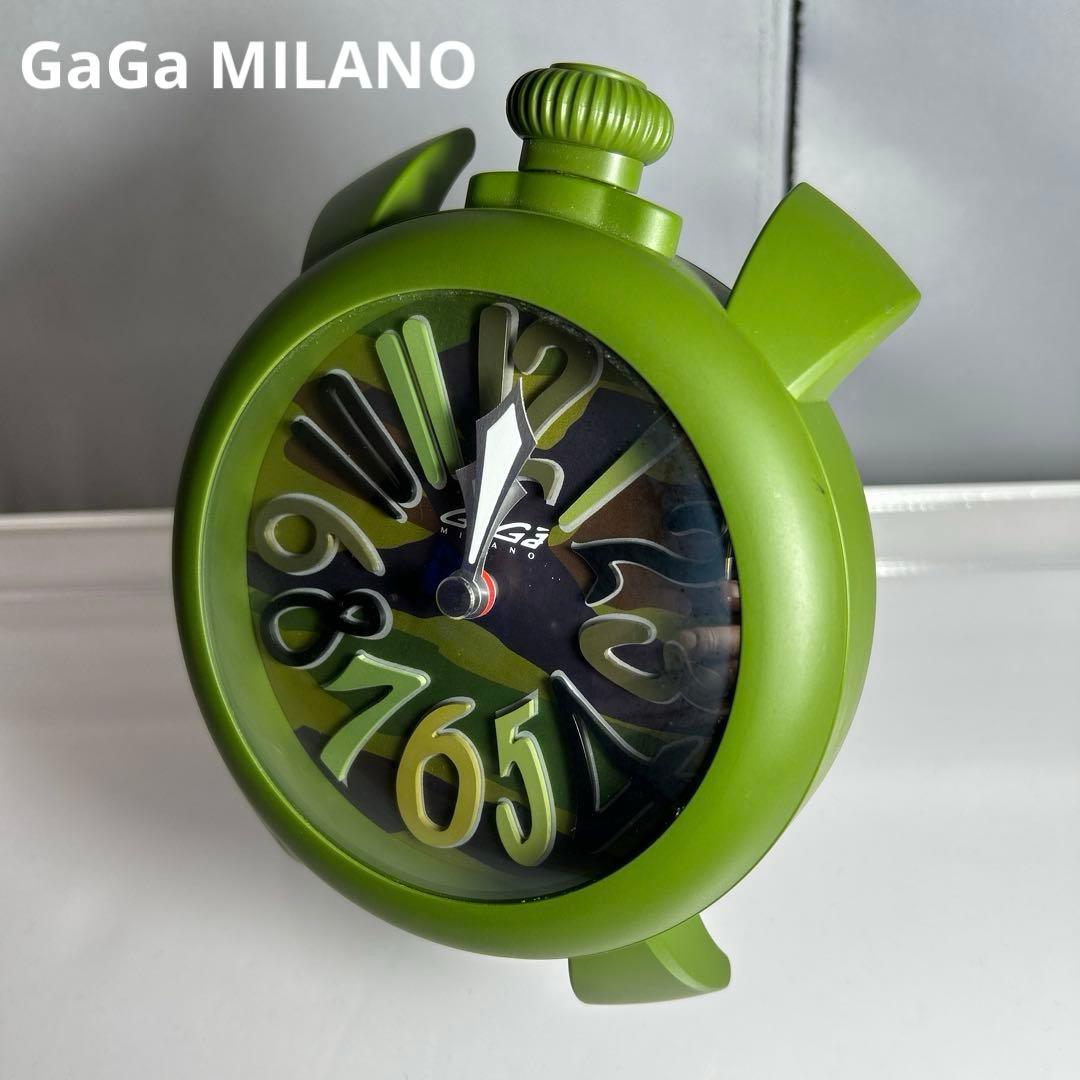 美品 GaGa MILANO ガガミラノ 目覚まし時計 迷彩 時計 動作確認済み