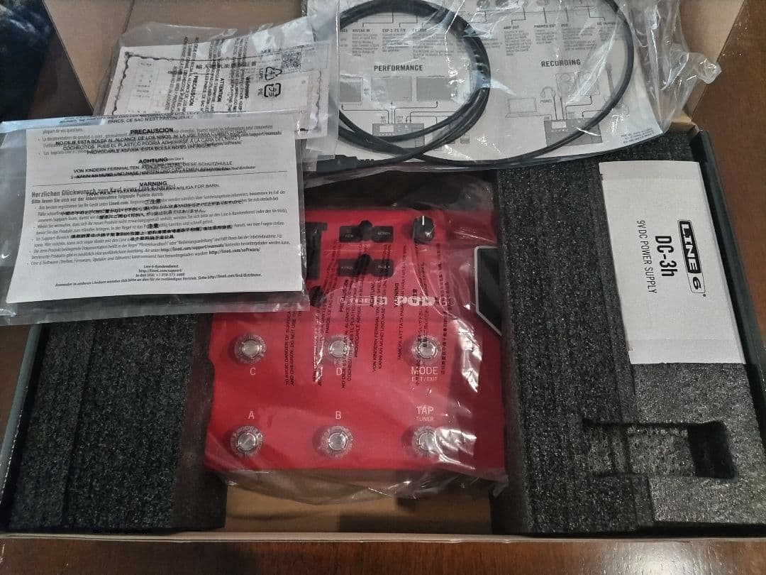 LINE 6 POD GO 限定レッド ギターマルチエフェクター