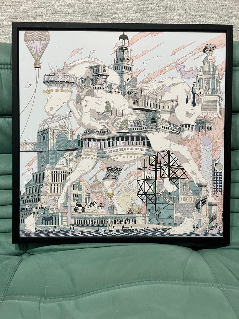 エルメス　額装　インテリア