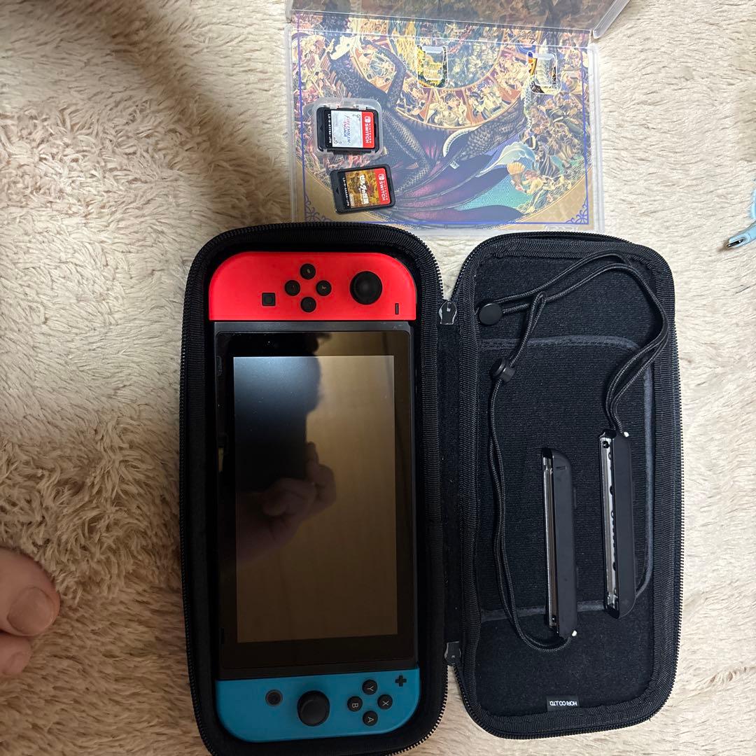 Nintendo Switch 赤/青 本体 ケース付き