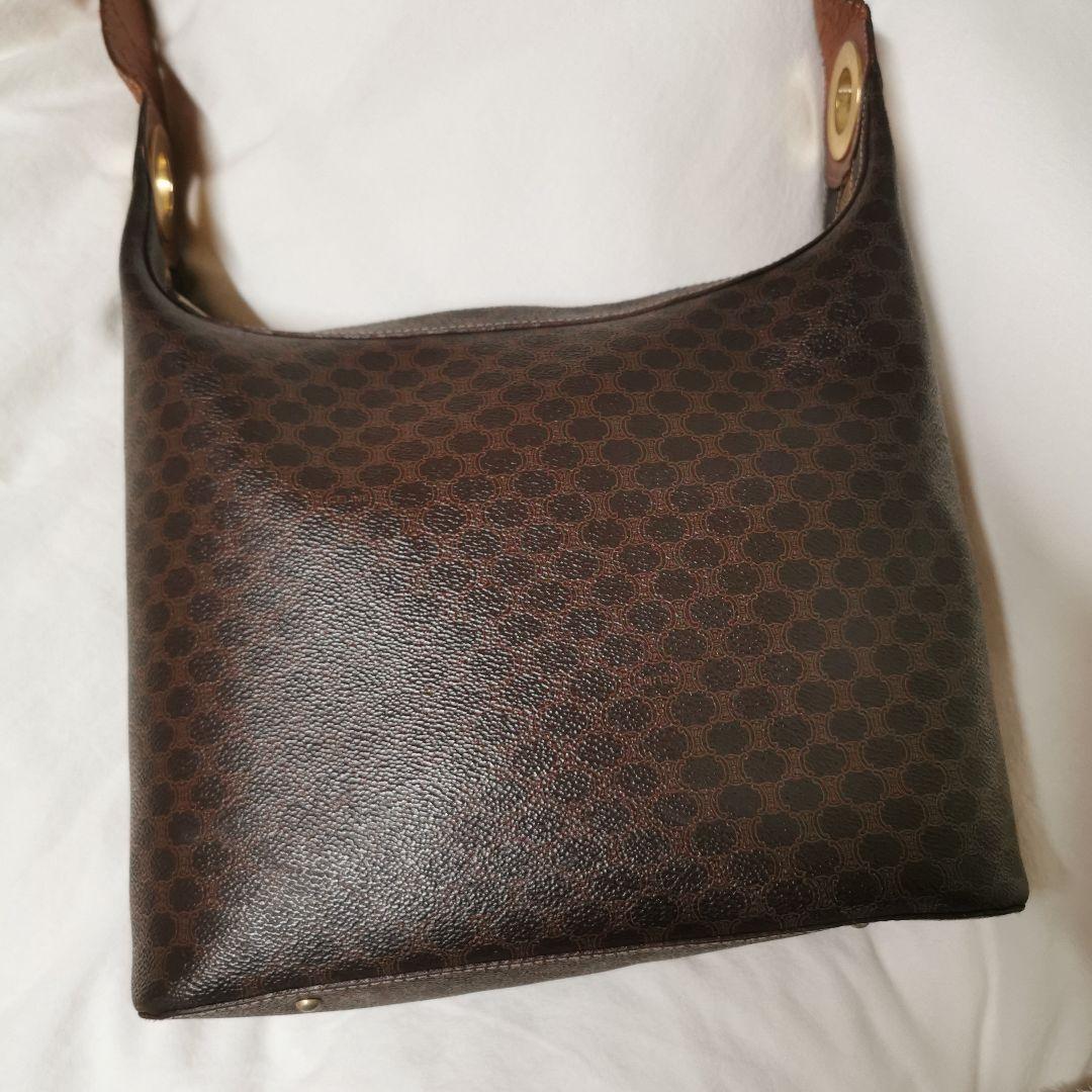 セリーヌ ショルダーバッグ PVC レザー サークル金具 マカダム