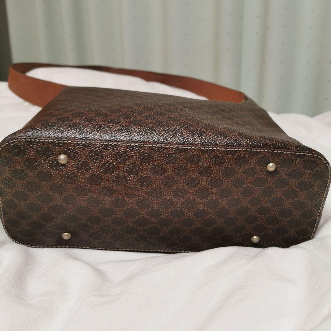 セリーヌ ショルダーバッグ PVC レザー サークル金具 マカダム