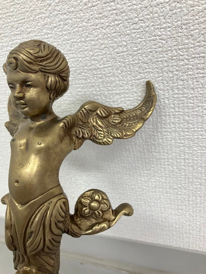 アンティーク天使の 高級ドアハンドル　レトロな取手　エンジェル　鋳物　ドアノブ