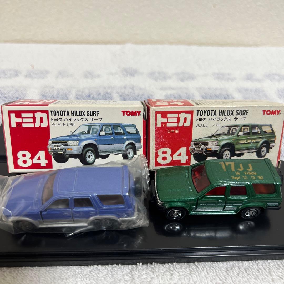 トミカ　ハイラックスサーフ　２台　赤箱　絶版　84 ミニカー　希少
