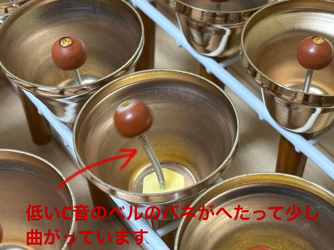 ミュージックベル UCHIDA 24音セット スタンド•ケース•取説付き 中古品