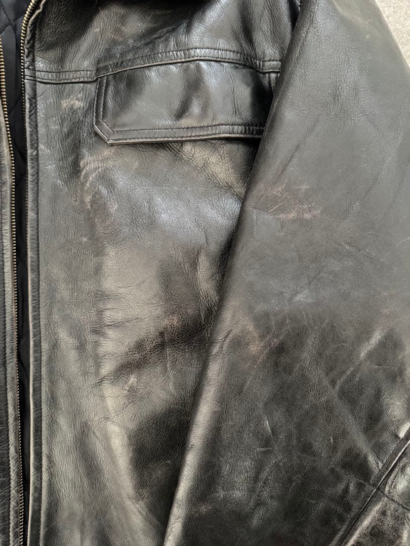 90s old gap フライト 襟ボア レザー ジャケット