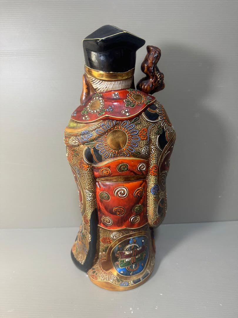 2500 九谷焼 寿老人 置物 縁起物　38cm 時代物