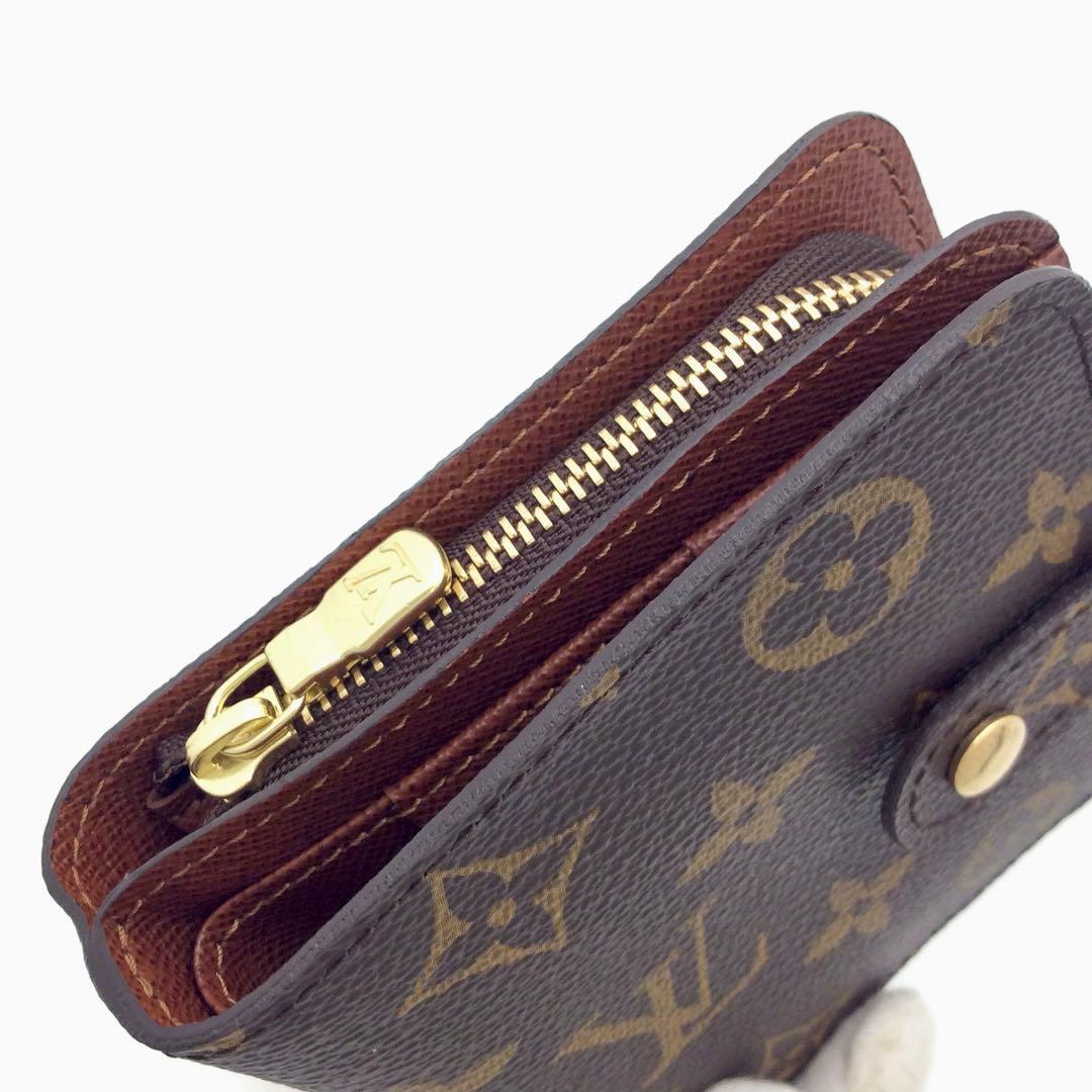 ルイヴィトン モノグラム 二つ折り財布 コンパクトジップ