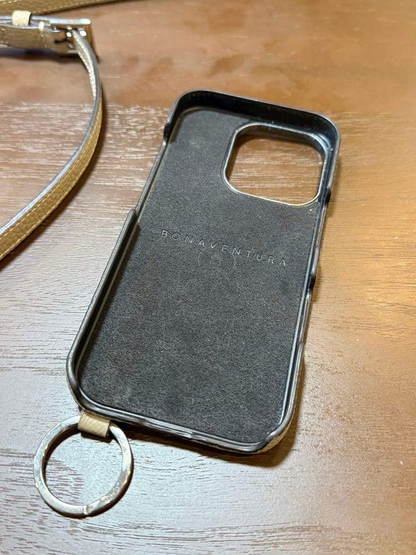 ボナペンチュラ iPhone16Pro レザーケース ショルダーストラップセット