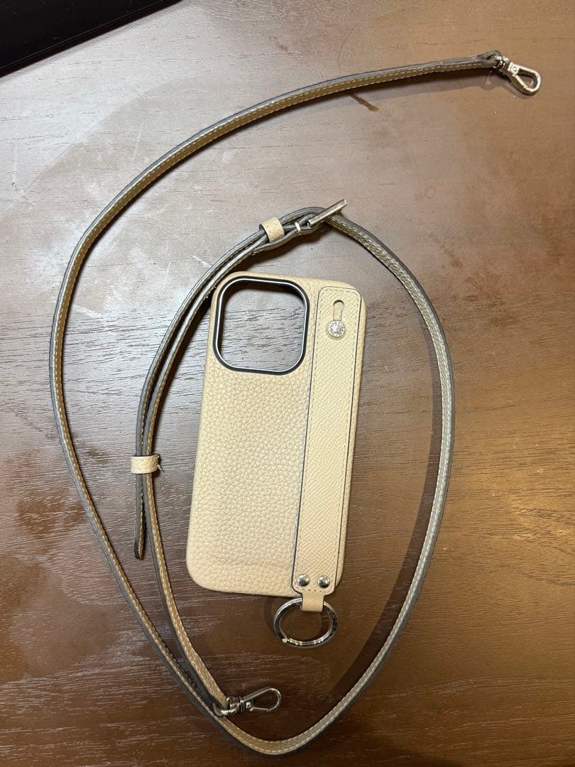 ボナペンチュラ iPhone16Pro レザーケース ショルダーストラップセット