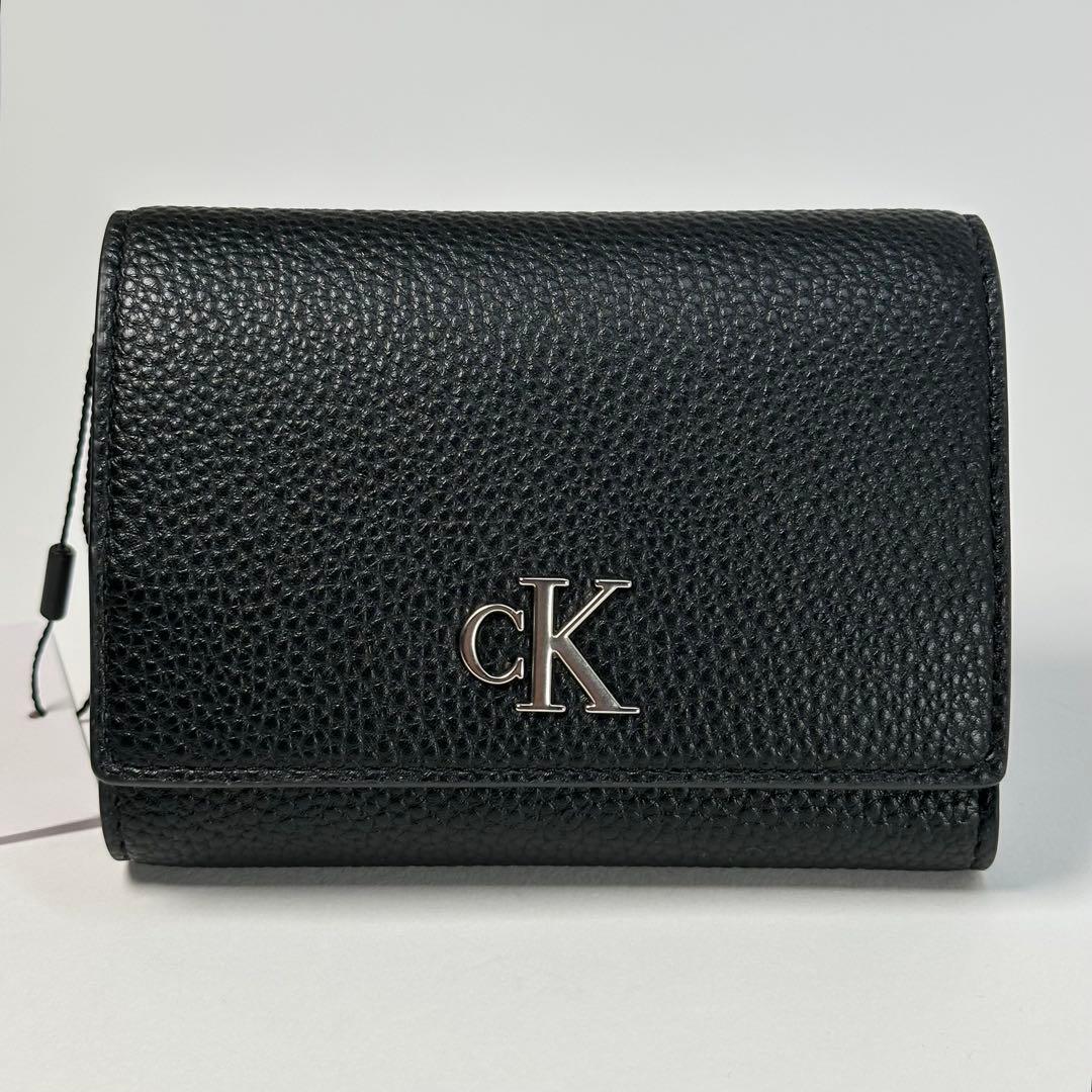 新品 正規品 カルバンクライン 3つ折り財布 ウォレット CKロゴ ロゴ金具