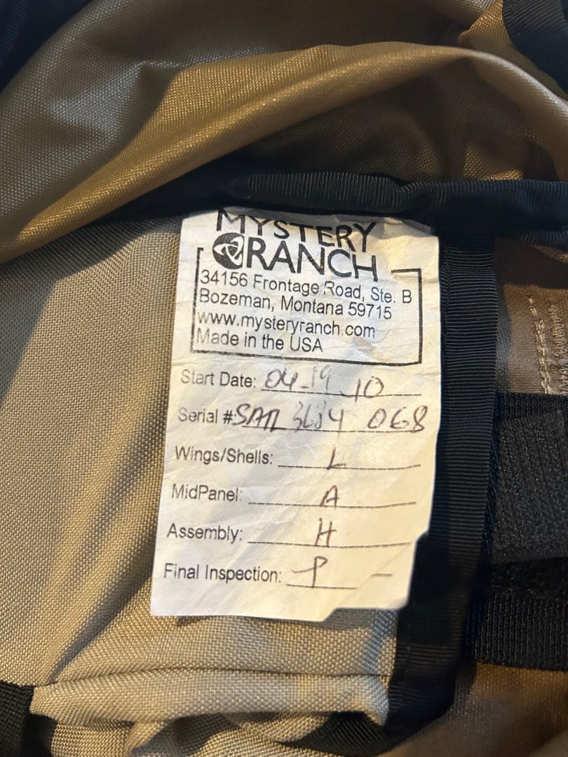 【MADE IN USA】MYSTERY RANCH SATL 【実物】