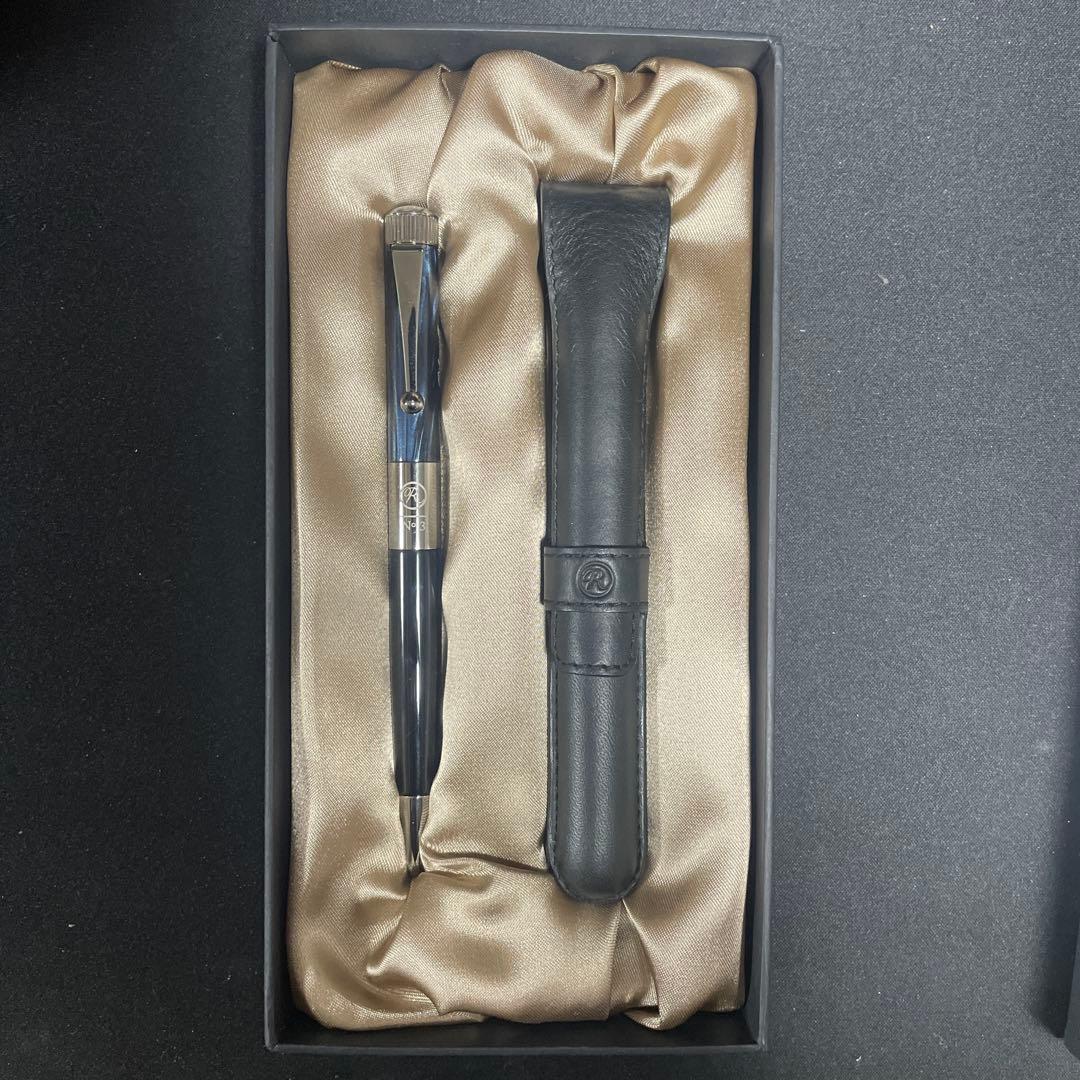 Romeo no.3 イタリアンブルー　 ボールペン　ケース付き　替え芯2つ
