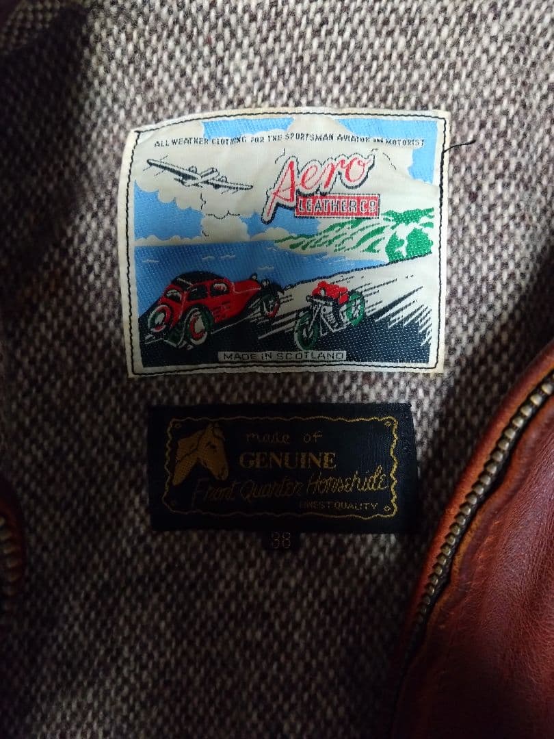 値下げ交渉可　エアロレザー　サイズ38　ライダースジャケット