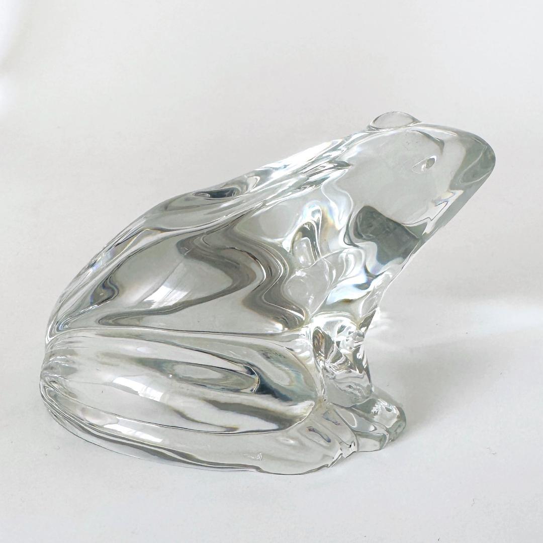 【バカラ】動物 カエル 蛙 置物 インテリア★美品★幸運