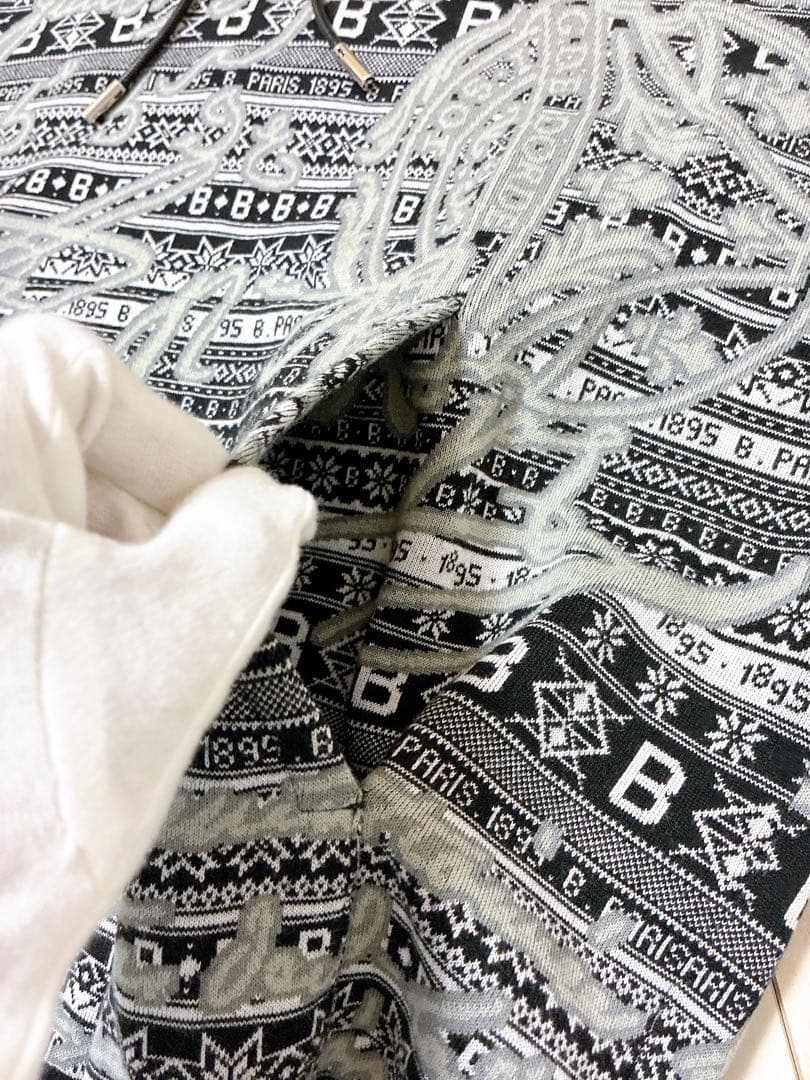 【ベルルッティ】幾何学模様 フード付きパーカー