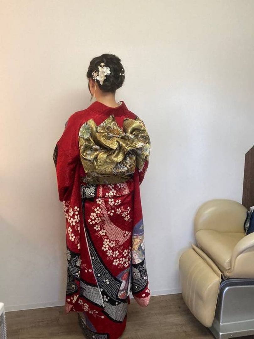 振袖　袴　フルセット　赤