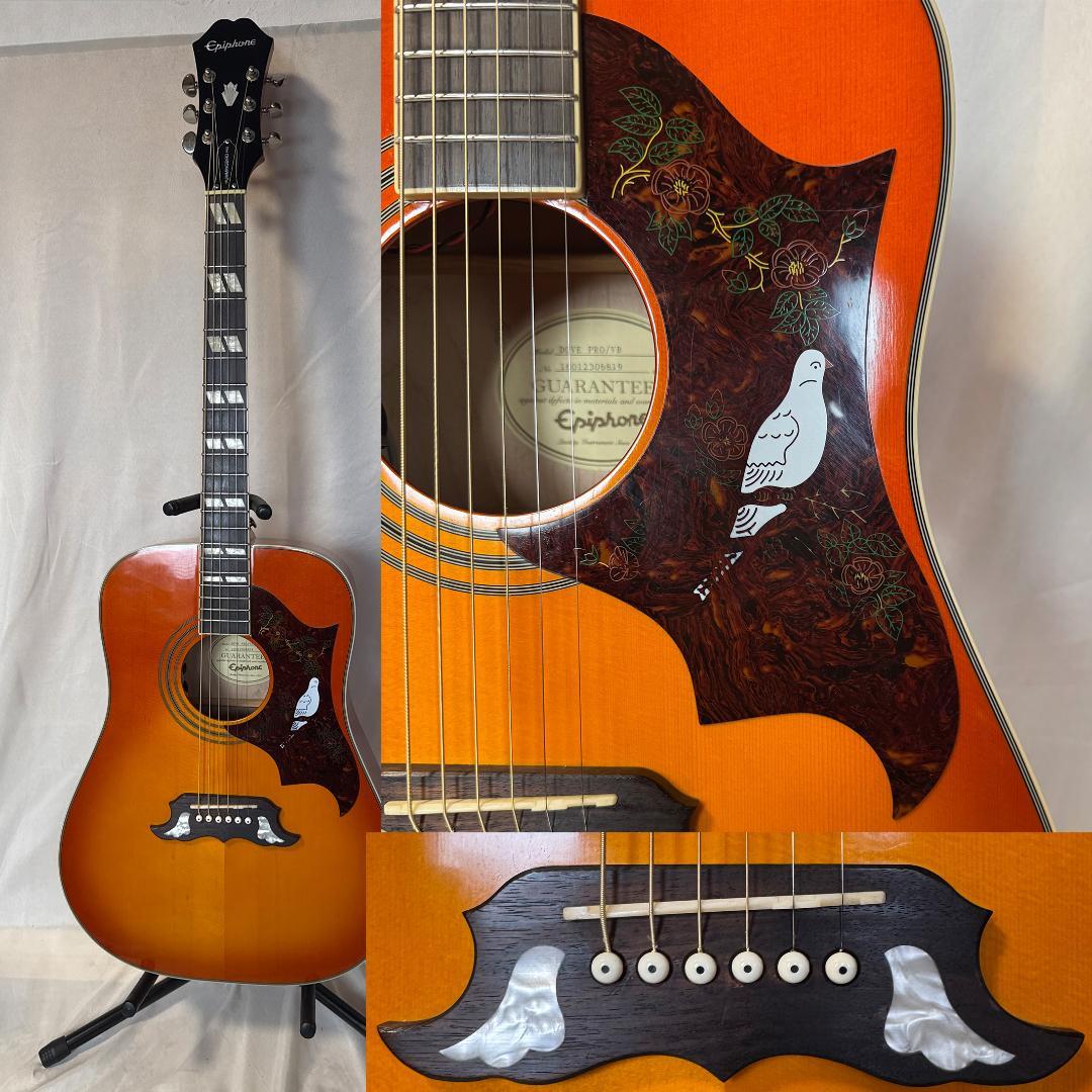 Epiphone Dove Proハミングバード 即戦力エレアコ送料込 即使用可