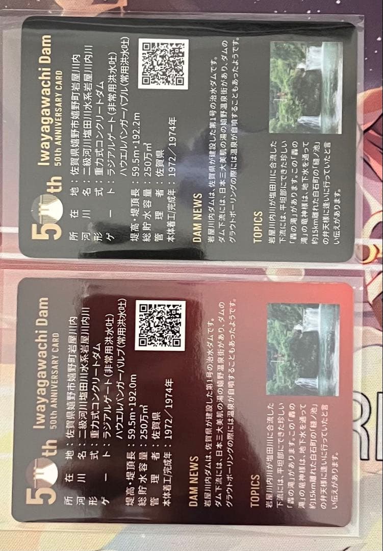 岩屋川内ダム50周年記念ダムカード　ゴジラver.
